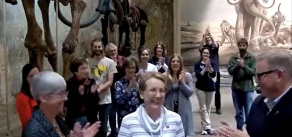 Several individuals at the University of Nebraska State Museum to present award
